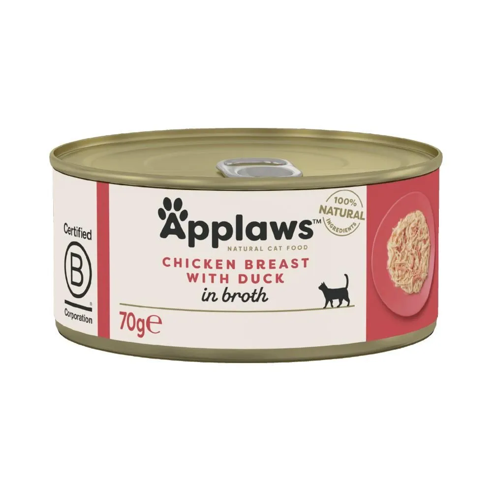 Applaws kattevådmad Kylling og And 70 g